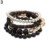 Women's 4 Pcs Colorful Beads Multilayer Bangle