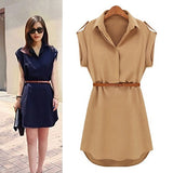 New Fashion Women's Cap Sleeve Stretch Chiffon