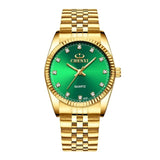 CHENXI Luxury Couple Watch Golden Fashion Stainless Steel Lovers For Women & Men Analog Wristwatch