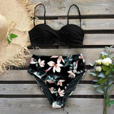 2020 Sexy Leaf Print Bikini Female Swimsuit