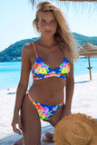 2020 Sexy Bikini Print Floral Ruffled Bikinis Swimwear