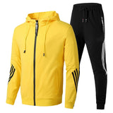 Spring Autumn 2020 Men Sweat Suit Set Striped Tracksuit Men Outfit