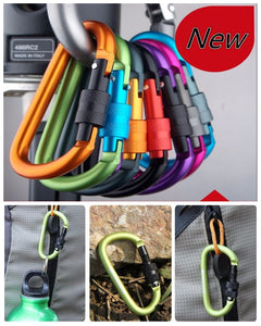 carabiner climbing 8cm locking type d quickdraw