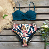 2020 Sexy Leaf Print Bikini Female Swimsuit