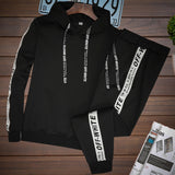 Men Sets Tracksuit Hooded Coat+PantS 2 Piece Set