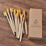New design mixed color bamboo toothbrush Eco Friendly wooden Tooth Brush Soft bristle