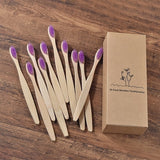 New design mixed color bamboo toothbrush Eco Friendly wooden Tooth Brush Soft bristle