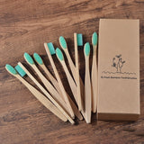 New design mixed color bamboo toothbrush Eco Friendly wooden Tooth Brush Soft bristle