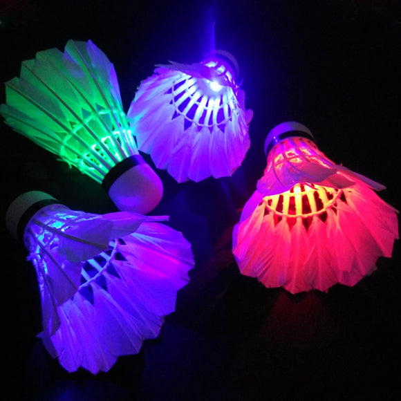 5pcs Lighting Badminton Dark Night Colorful LED Lighting Sport Badminton Light Spot Shuttle cock #19