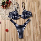 Plaid Sexy Women Bikini Set