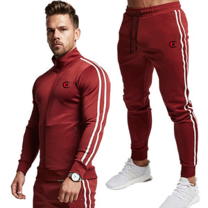 Men's Jacket + Pants Tracksuit 2 Piece Set male