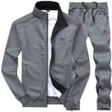 Tracksuits Men Polyester Sweatshirt Sporting Fleece 2020 Gyms Spring Jacket + Pants