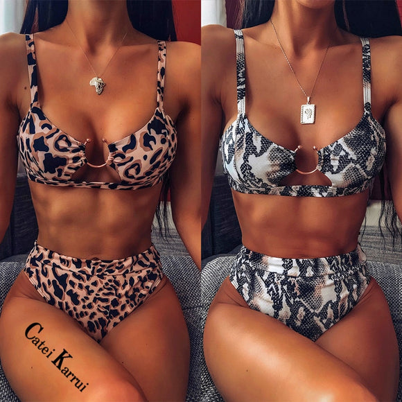 Catei Karrui NEW 2020 popular women's swimsuit Leopard Print Bikini