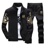 Men's Tracksuit Sportswear Sets 2 Piece Zipper Sweatshirt + Sweatpants