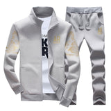 Men's Tracksuit Sportswear Sets 2 Piece Zipper Sweatshirt + Sweatpants