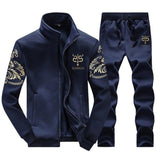 Men's Tracksuit Sportswear Sets 2 Piece Zipper Sweatshirt + Sweatpants